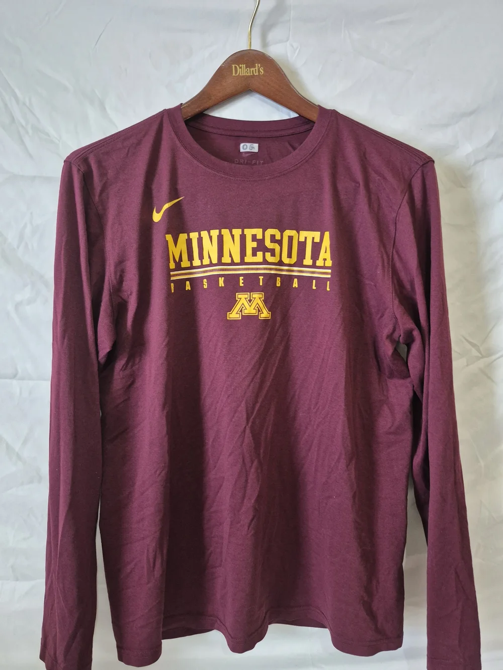 Nike Minnesota Maroon Long-Sleeve Basketball Tee